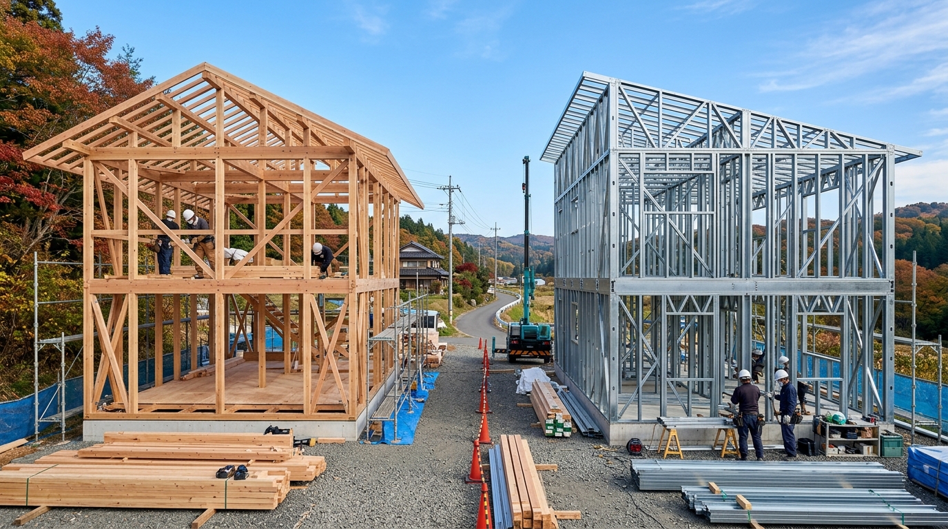 木造住宅と鉄骨住宅の違いとは？後悔しないための構造選びガイド